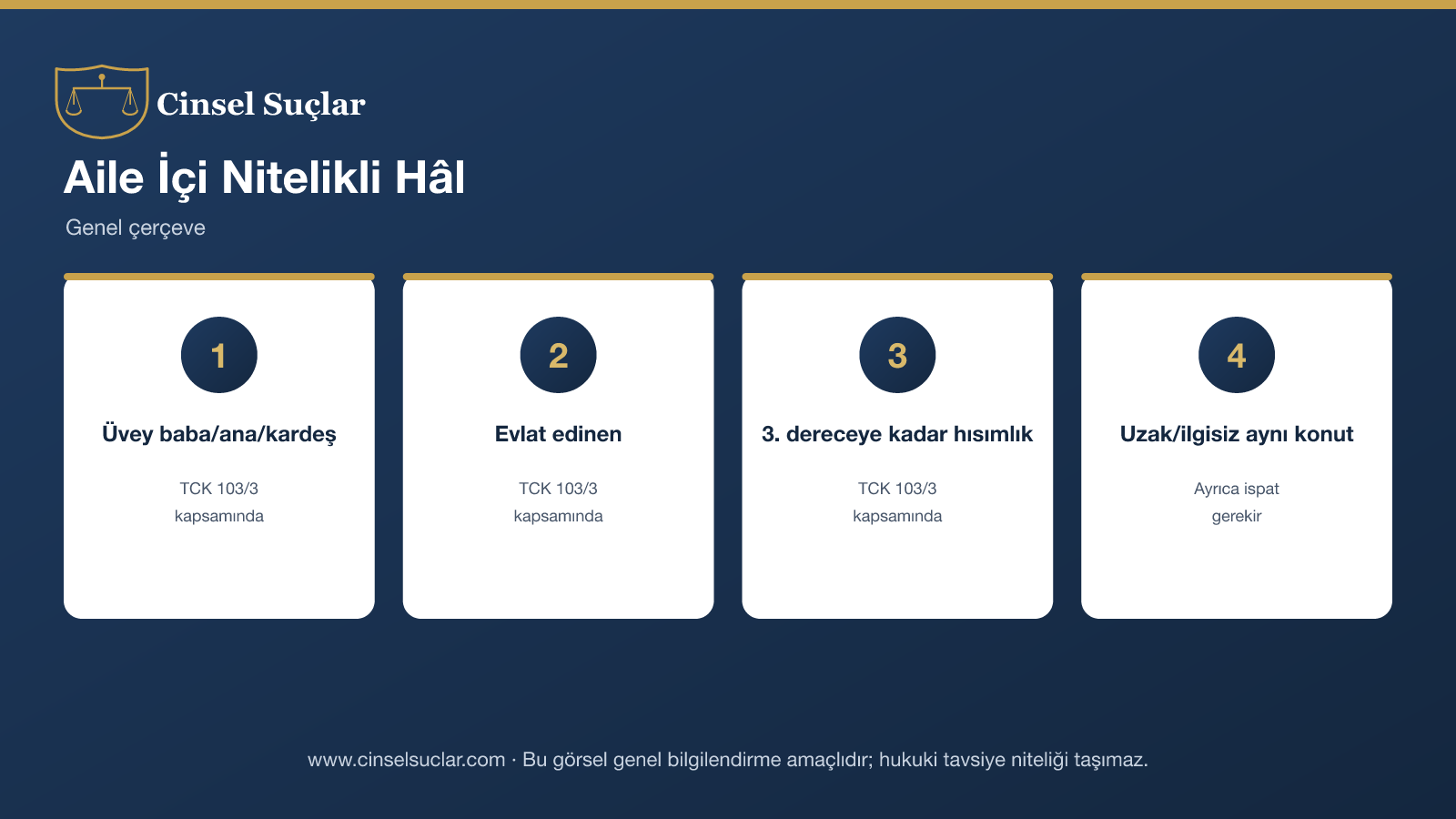 TCK 103/3 aile içi nitelikli hâl infografik